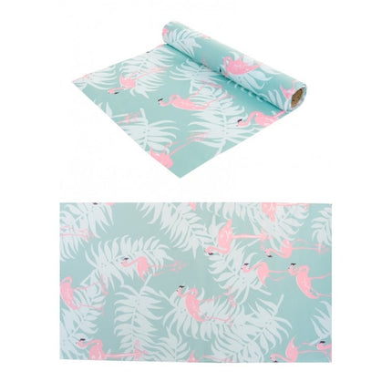 Feestbazaar Rol Tafelloper Roze Flamingo (0,28x5m)