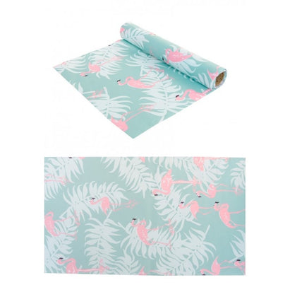 Feestbazaar Rol Tafelloper Roze Flamingo (0,28x5m)