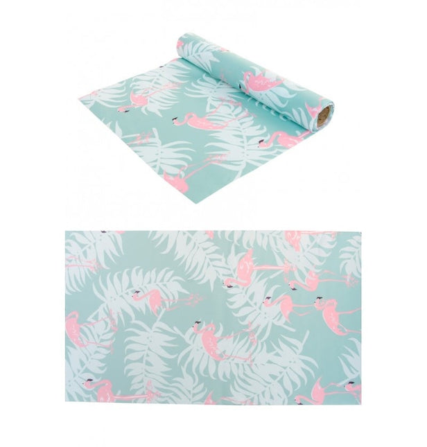 Feestbazaar Rol Tafelloper Roze Flamingo (0,28x5m)