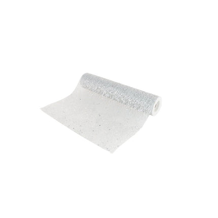 Feestbazaar Rol Tafelloper Zilver Glitter (500x30cm)