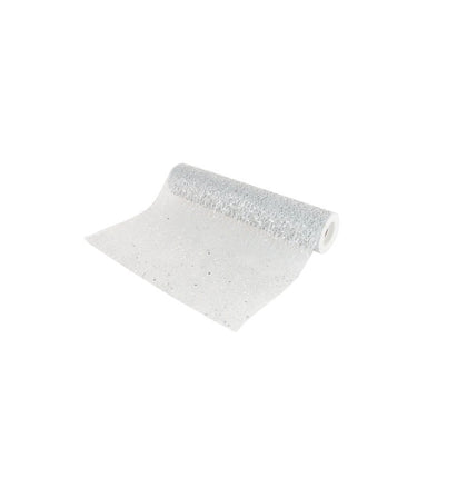 Feestbazaar Rol Tafelloper Zilver Glitter (500x30cm)