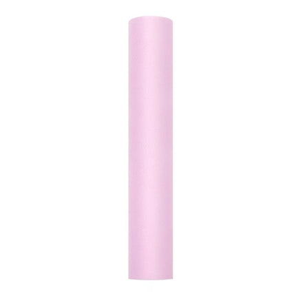 Feestbazaar Rol Tule Lichtroze (9m x 0.3m)