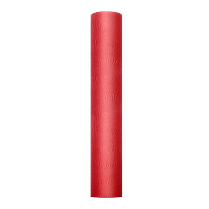 Feestbazaar Rol Tule Rood (9m x 0.3m)