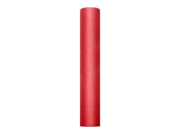 Feestbazaar Rol Tule Rood (9m x 0.3m)