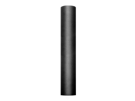 Feestbazaar Rol Tule Zwart (9m x 0.3m)