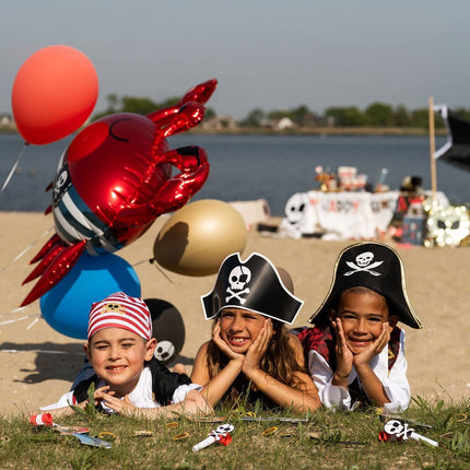 Feestbazaar Roltongen Pirate Party Doodshoofd (6st)