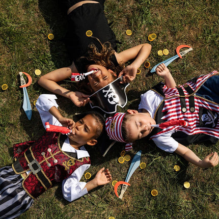 Feestbazaar Roltongen Pirate Party Doodshoofd (6st)