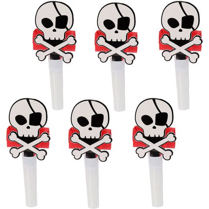 Feestbazaar Roltongen Pirate Party Doodshoofd (6st)