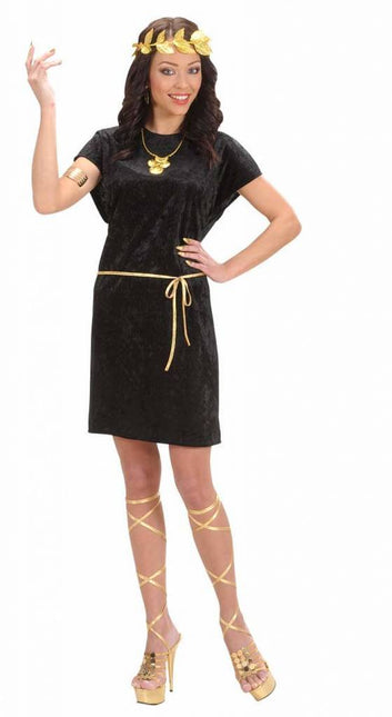Feestbazaar Romeins Tuniek Zwart Vrouw