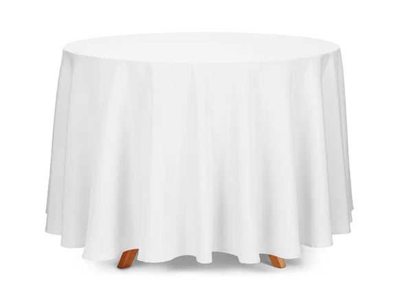 Feestbazaar Rond Tafelkleed Wit - 230cm