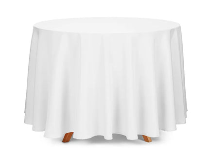 Feestbazaar Rond Tafelkleed Wit - 230cm