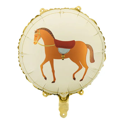 Feestbazaar Ronde Folieballon Paard Jumper 45cm