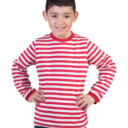 Feestbazaar Rood/Wit Gestreept Shirt Kind