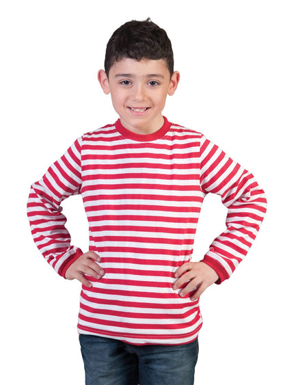 Feestbazaar Rood/Wit Gestreept Shirt Kind