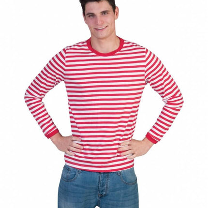 Feestbazaar Rood/Wit gestreept shirt