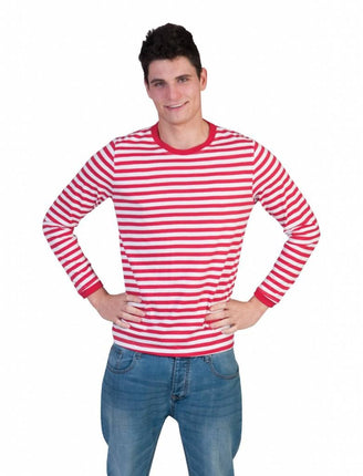 Feestbazaar Rood/Wit gestreept shirt