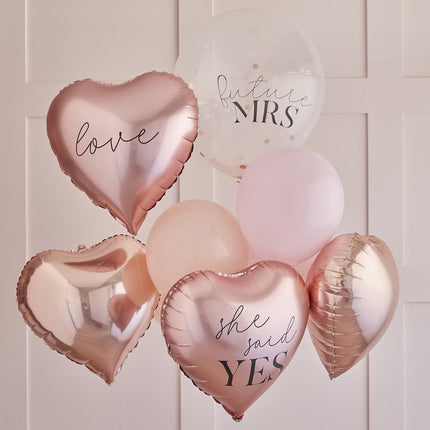Feestbazaar Rose Gouden Ballonnenset Vrijgezellenfeest (9st)