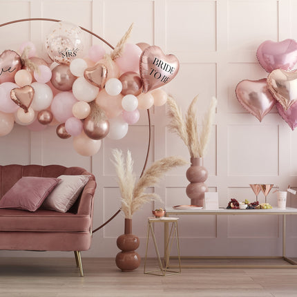 Feestbazaar Rose Gouden Ballonnenset Vrijgezellenfeest (9st)
