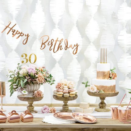Feestbazaar Rose gouden feest bekers 6 stuks