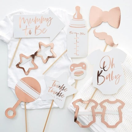 Feestbazaar Rose Gouden Photo Booth Props Baby Shower