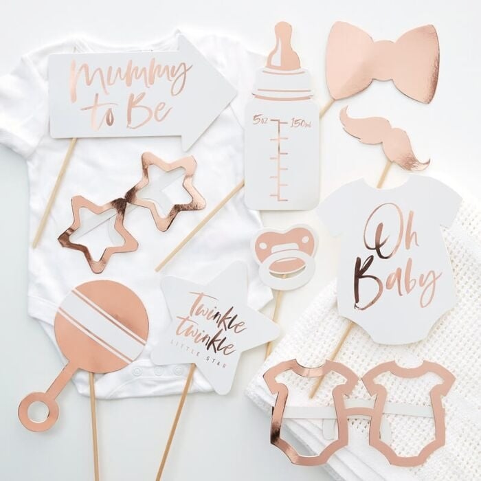Feestbazaar Rose Gouden Photo Booth Props Baby Shower