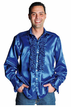 Feestbazaar Rouches blouse luxe kobalt