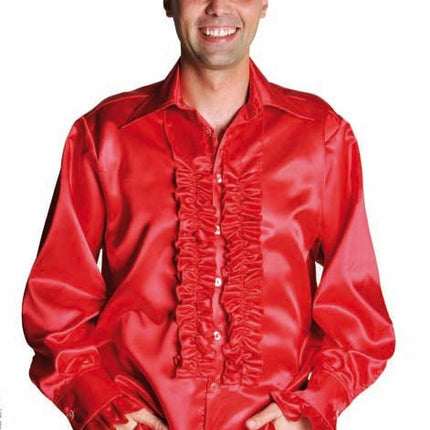 Feestbazaar Rouches blouse luxe rood