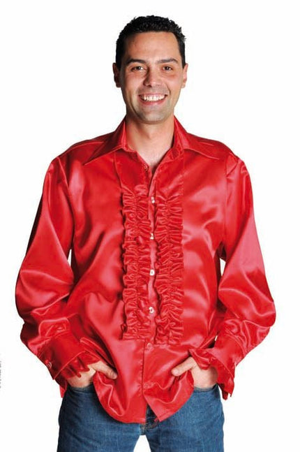 Feestbazaar Rouches blouse luxe rood