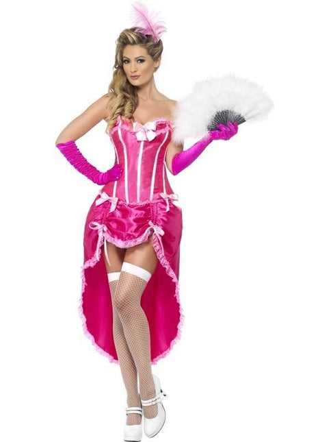 Feestbazaar Roze Burlesque danseres kostuum