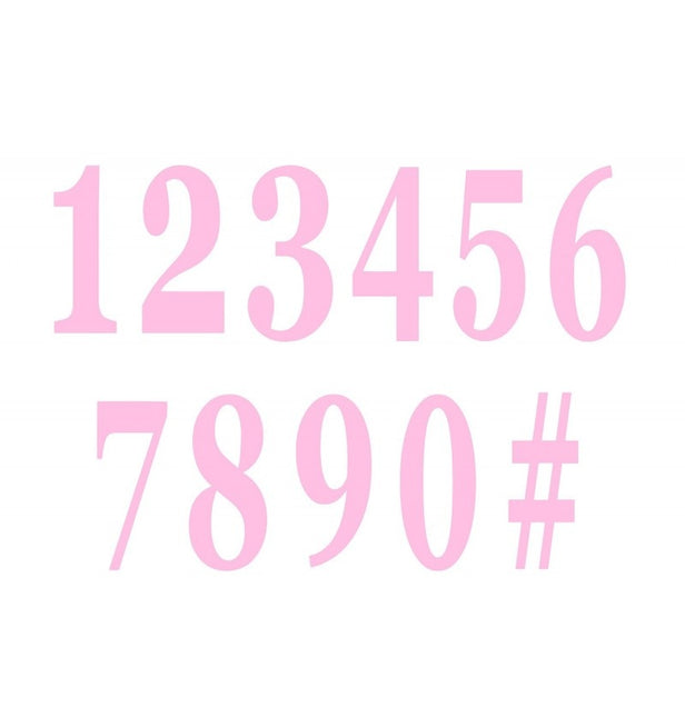 Feestbazaar Roze Cijfers Zelfklevende Stickers (12st)