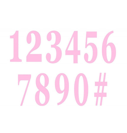 Feestbazaar Roze Cijfers Zelfklevende Stickers (12st)