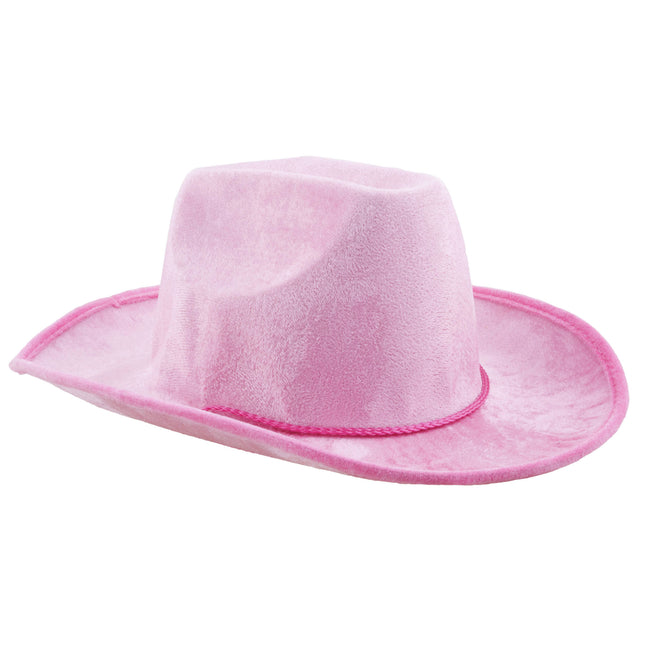 Feestbazaar Roze Cowboyhoed fluweel Goodwin