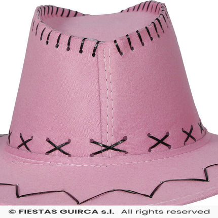 Feestbazaar Roze  Cowboyhoed Kind Girl Power