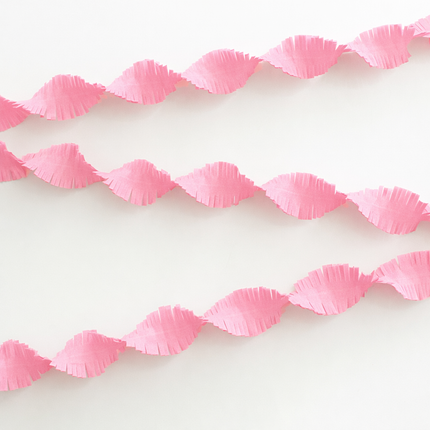 Feestbazaar Roze Crepe Papier Slinger - 24 meter