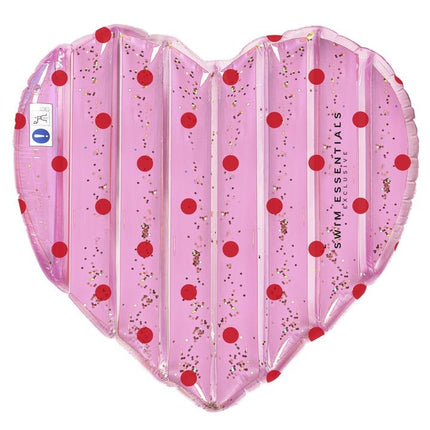 Feestbazaar Roze Glitter Hart Luchtbed