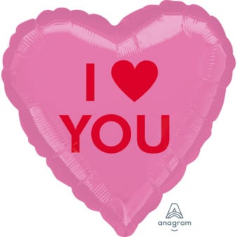 Feestbazaar Roze Hart Ballon I Heart You
