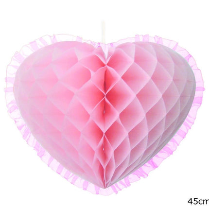 Feestbazaar Roze hart Hangdecoratie (45cm)