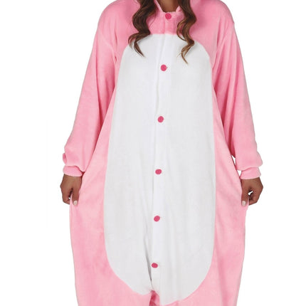Feestbazaar Roze Katten Onesie Volwassen