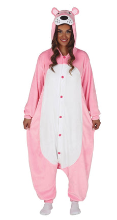 Feestbazaar Roze Katten Onesie Volwassen