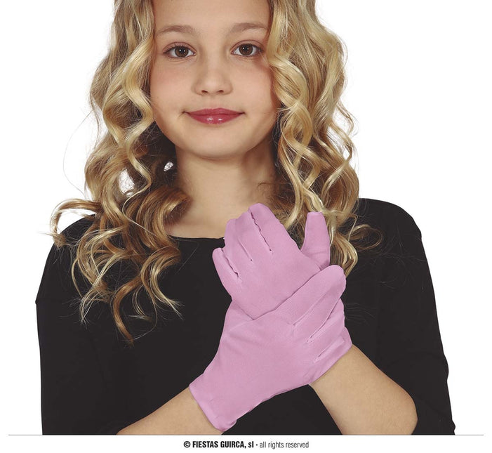Feestbazaar Roze kinderhandschoenen