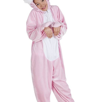 Feestbazaar Roze Konijnenpak pluche kind