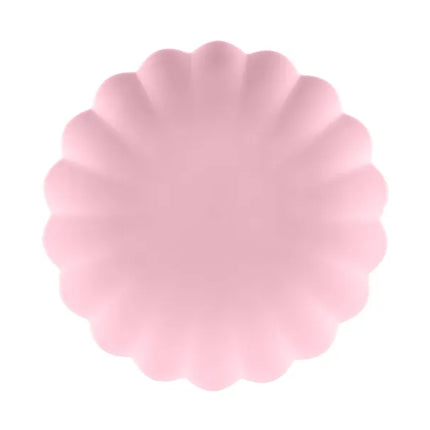 Feestbazaar Roze Kunststof Borden Kartelrand 22cm (4st)