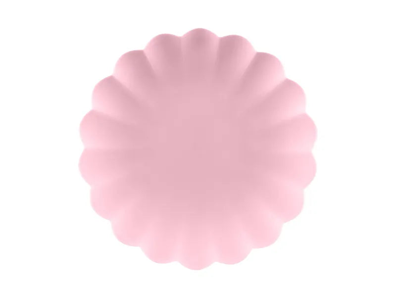 Feestbazaar Roze Kunststof Borden Kartelrand 22cm (4st)