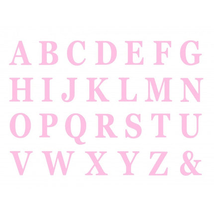 Feestbazaar Roze Letters Zelfklevend Stickervel (48st)