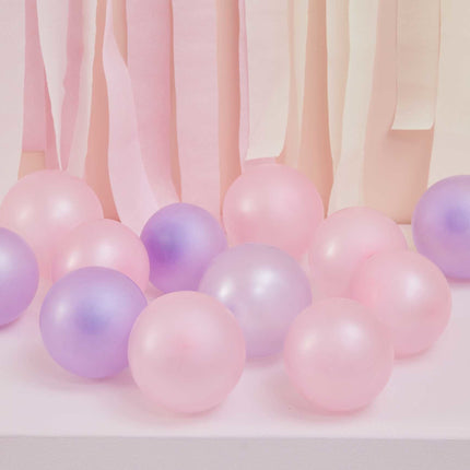 Feestbazaar Roze / Lila Ballonpakket (40st)