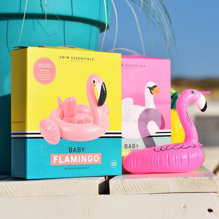 Feestbazaar Roze Opblaas Flamingo Bekerhouder