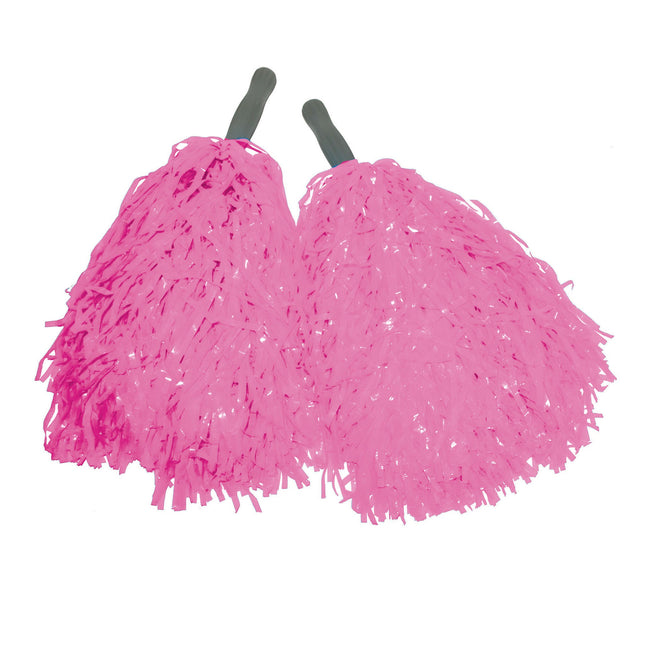Feestbazaar Roze Pompom Stick Set (2st)