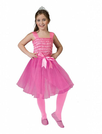 Feestbazaar Roze Prinsessenjurk kind met strik