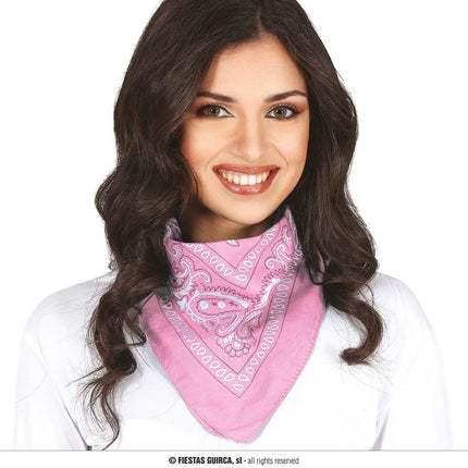 Feestbazaar Roze Sjaaltje Zakdoek Denim