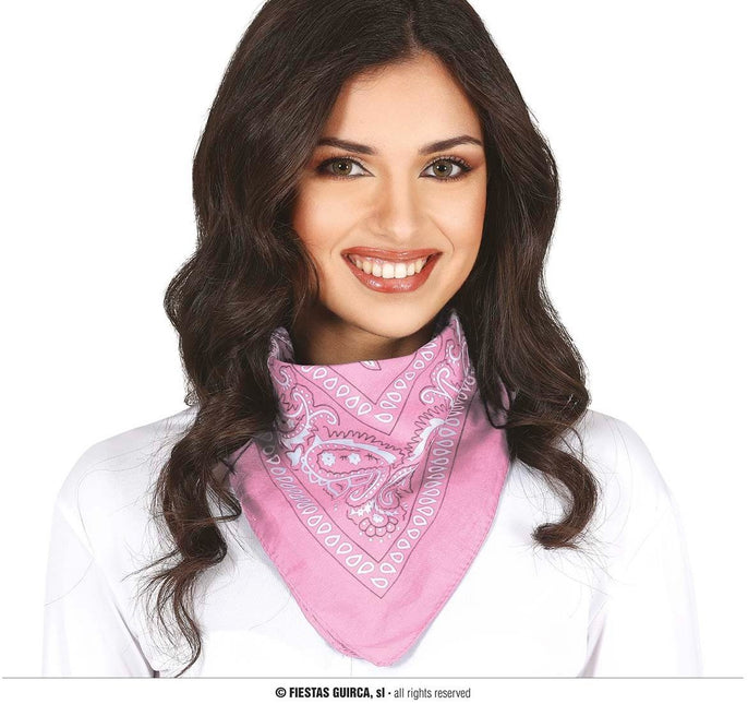 Feestbazaar Roze Sjaaltje Zakdoek Denim
